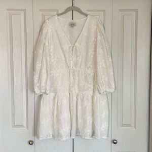 White Floral Lace Dress